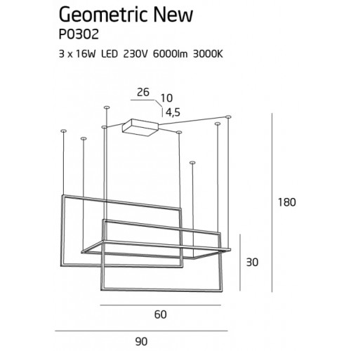 Люстра MAXlight GEOMETRIC NEW P0302