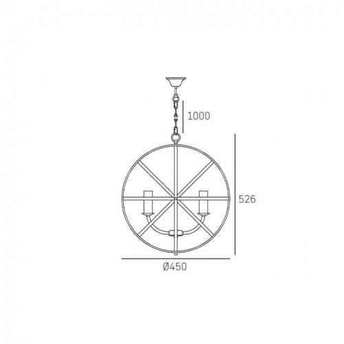 Люстра CosmoLight Orlando P04820CH