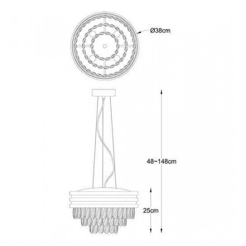 Люстра Zuma Line NAICA P0525-04A-P7D7