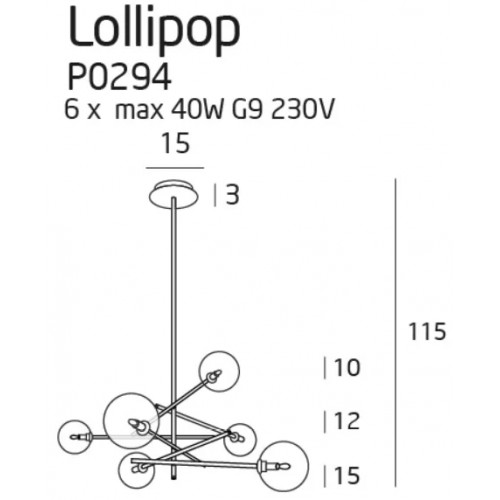 Люстра MAXlight LOLLIPOP P0294