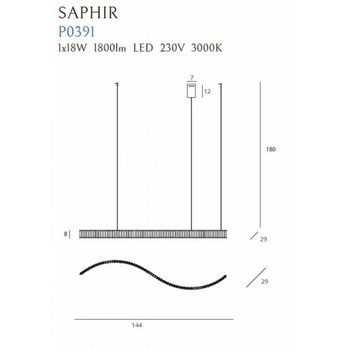 Люстра MAXlight SAPHIR P0391