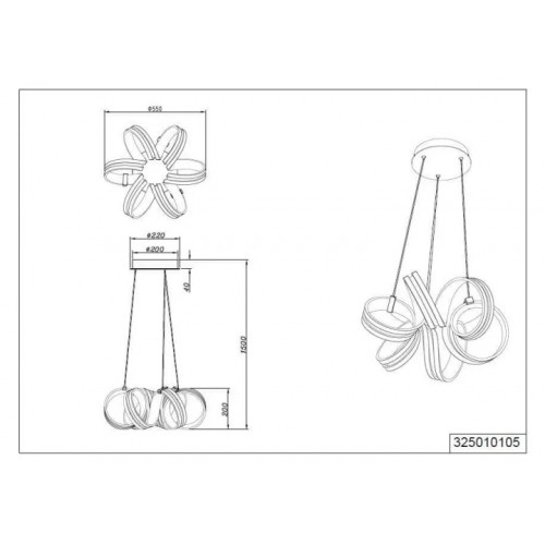 Люстра Trio CARRERA 325010132