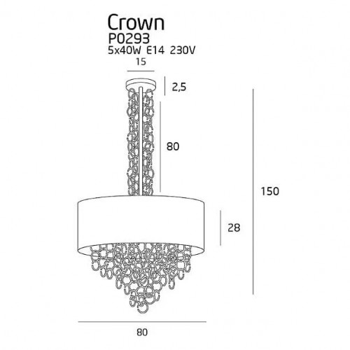 Люстра MAXlight CROWN P0293