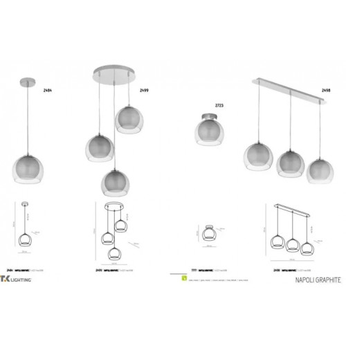 Люстра TK Lighting NAPOLI GRAPHITE 2499