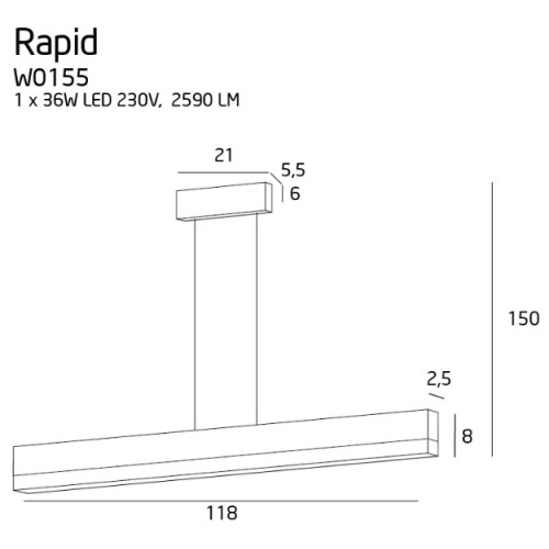 Люстра MAXlight RAPID P0155