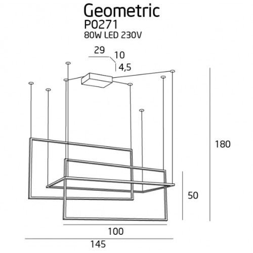 Люстра MAXlight GEOMETRIC P0271D