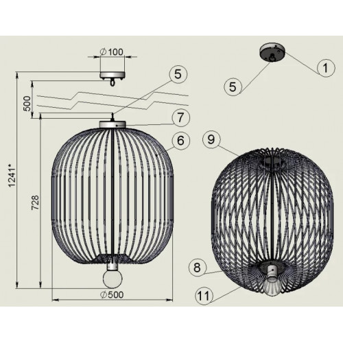 Люстра Pikart LAMP 6300-2