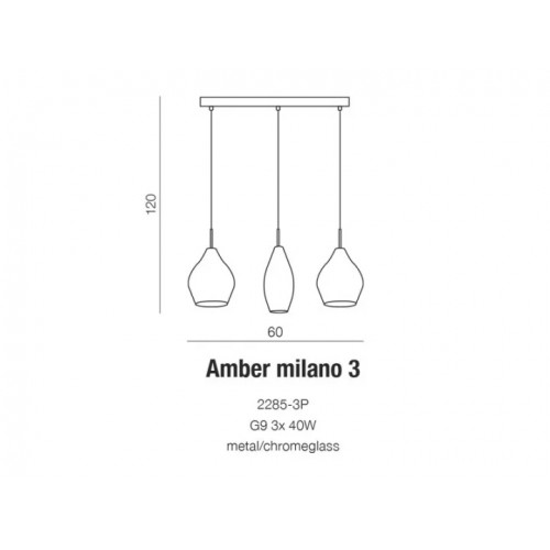Люстра AZzardo AMBER MILANO 3 AZ3078