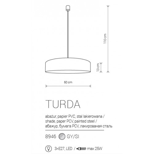 Люстра Nowodvorski TURDA 8946