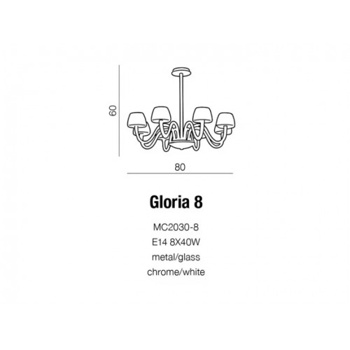 Люстра AZzardo GLORIA AZ0176 (MC20308WHCH )