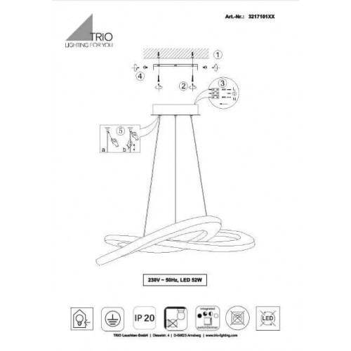 Люстра Trio OAKLAND 321710107