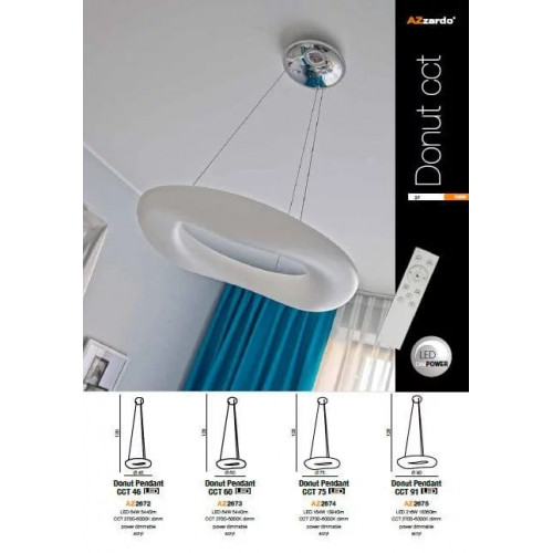Люстра AZzardo DONUT CCT 75 AZ2674