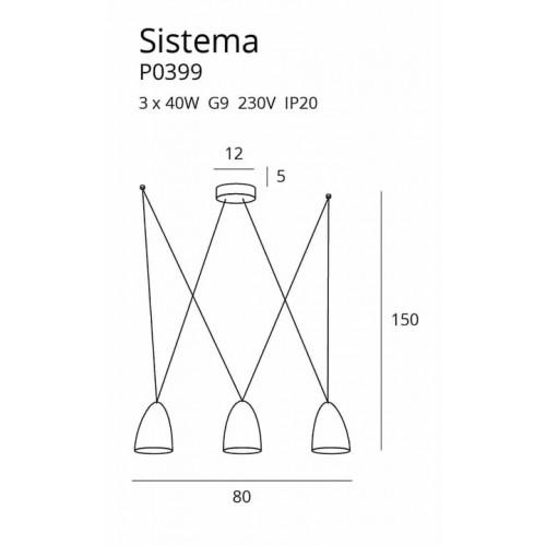 Люстра MAXlight SISTEMA P0399