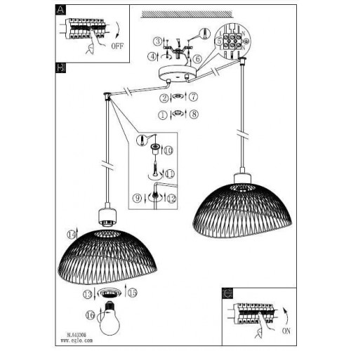Люстра Eglo POMPEYA 43306