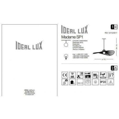 Люстра Ideal Lux MADAME 174396