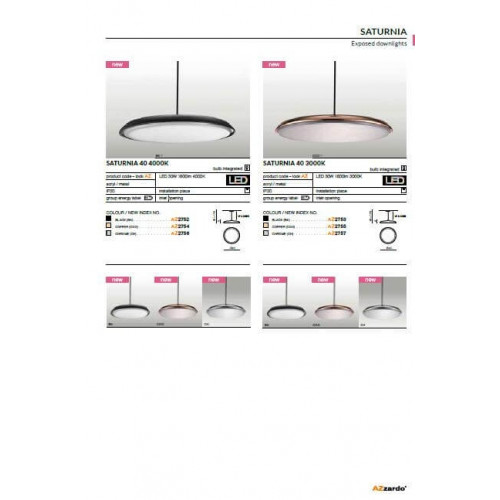 Люстра AZzardo SATURNIA 40 3000K AZ2757