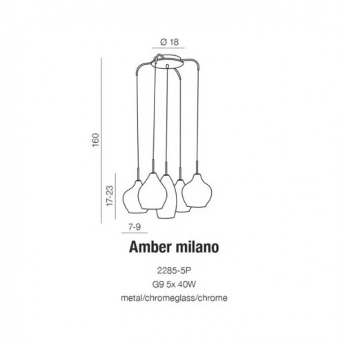 Люстра AZzardo AMBER MILANO AZ3172