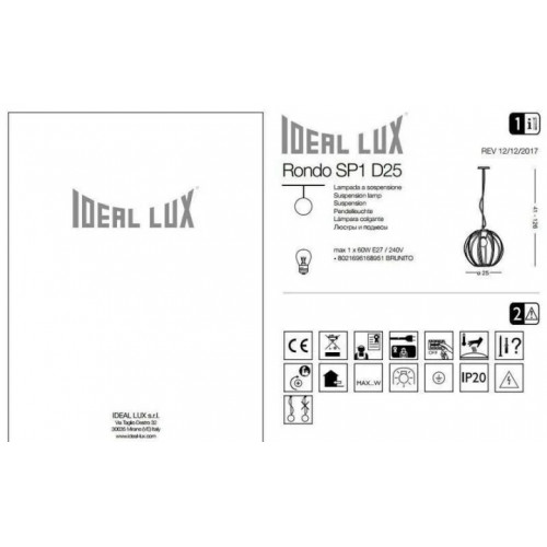 Люстра Ideal Lux RONDO 168951