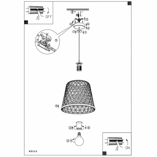 Люстра Eglo KIRKCOLM 43112