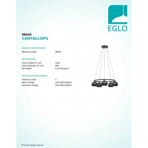 Люстра Eglo CANTALLOPS 98455