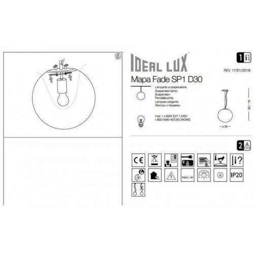 Люстра Ideal Lux MAPA FADE 140728