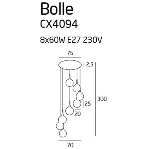 Люстра MAXlight BOLLE CX4094