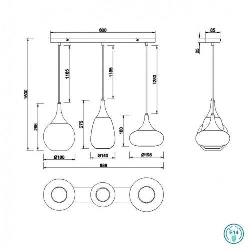Люстра Trio LUMINA 317000332