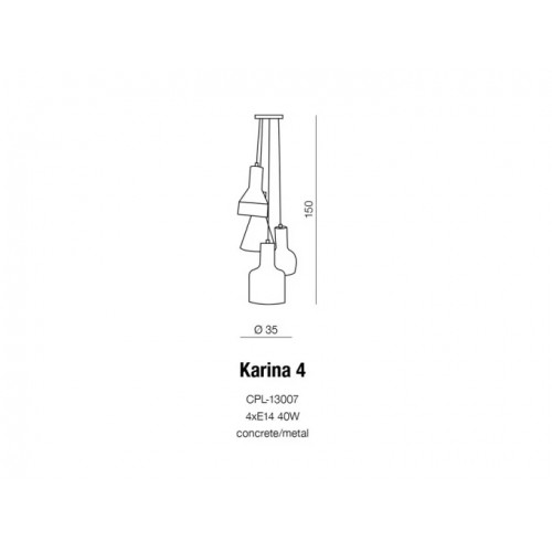 Люстра AZzardo KARINA 4 AZ1030 (CPL13007 )