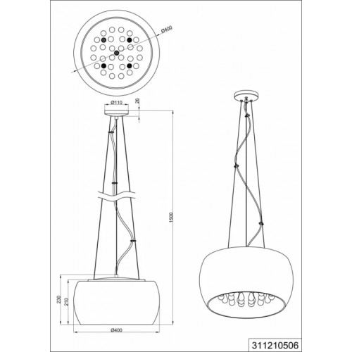 Люстра Trio VAPORE 311210506