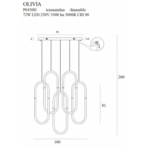 Люстра MAXlight OLIVIA P0430D