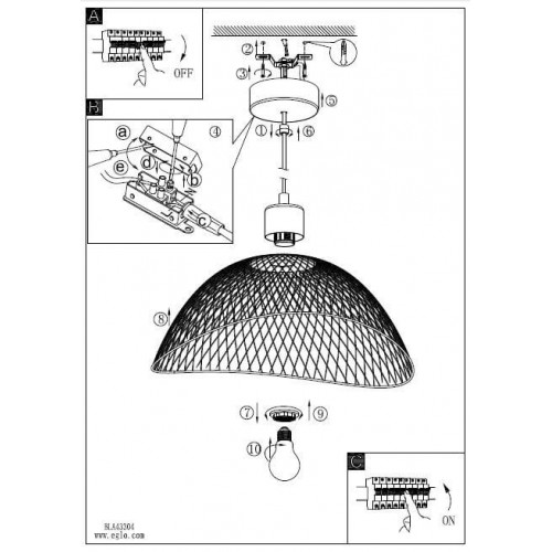 Люстра Eglo POMPEYA 43304