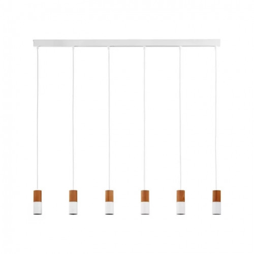 Люстра TK Lighting ELIT WHITE/WOOD 6308