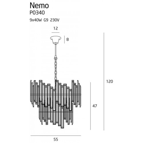 Люстра MAXlight NEMO P0340