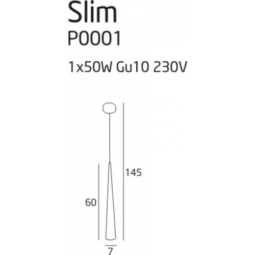 Підвісний світильник MAXlight SLIM P0002