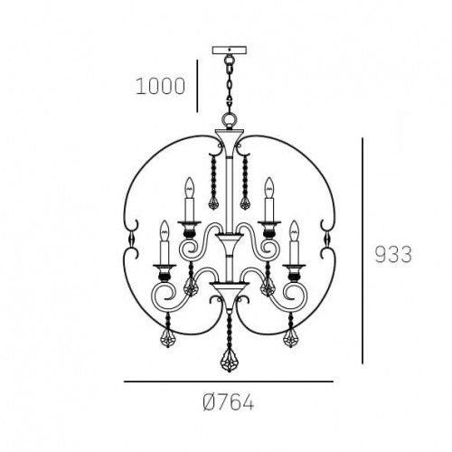 Люстра CosmoLight BREST P06674AU