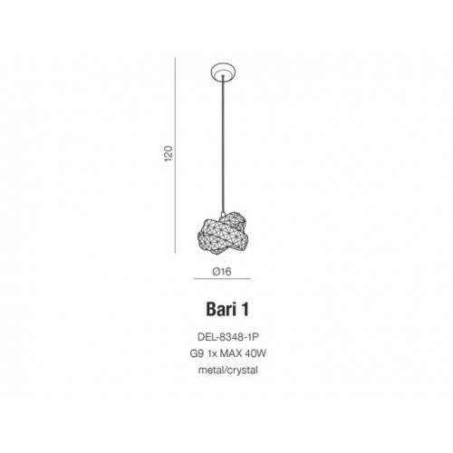 Люстра AZzardo BARI 1 AZ2104 (DEL83481P )