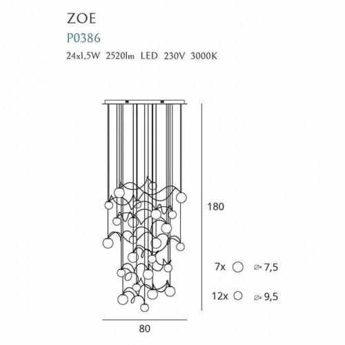 Люстра MAXlight ZOE P0386