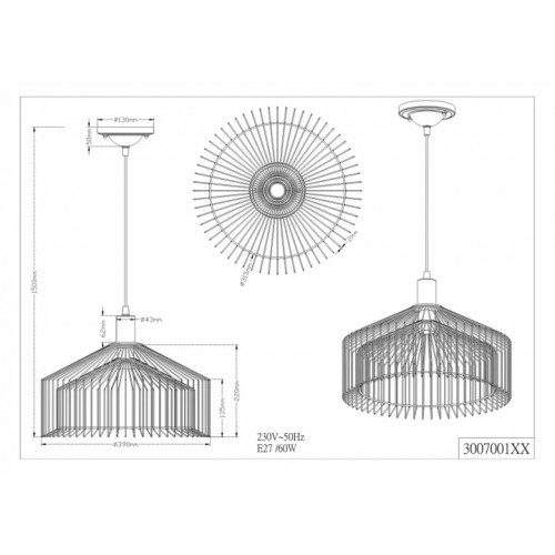 Люстра Trio SANNA 300700102