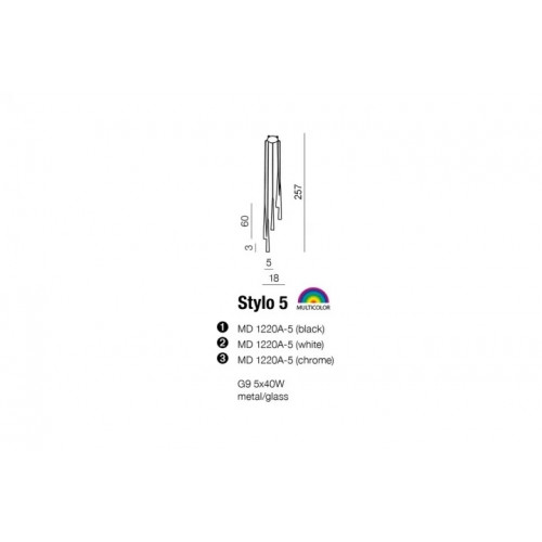 Люстра AZzardo STYLO 5 AZ0134 (MD1220A5CH)