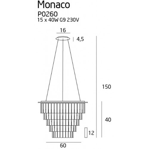 Люстра MAXlight MONACO P0260