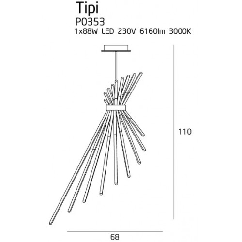 Люстра MAXlight TIPI P0353