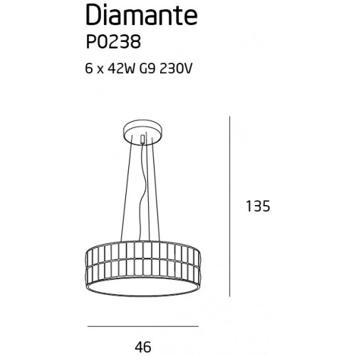 Люстра MAXlight DIAMANTE P0238