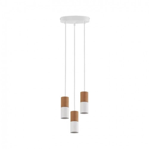 Люстра TK Lighting ELIT WHITE/WOOD 6306