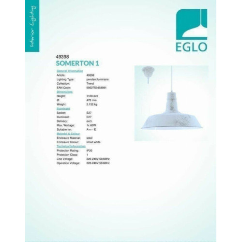 Люстра Eglo SOMERTON 1 49398