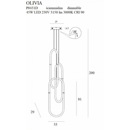 Люстра MAXlight OLIVIA P0431D