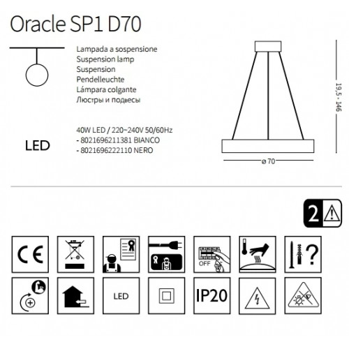 Люстра Ideal Lux ORACLE 222110