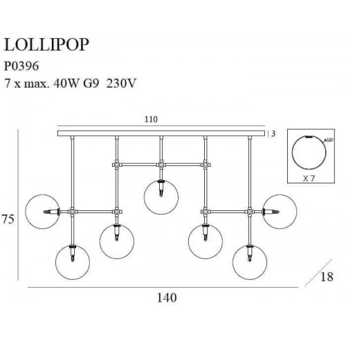 Люстра MAXlight SPIDER P0270