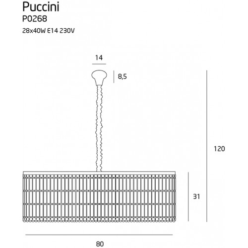 Люстра MAXlight PUCCINI P0268