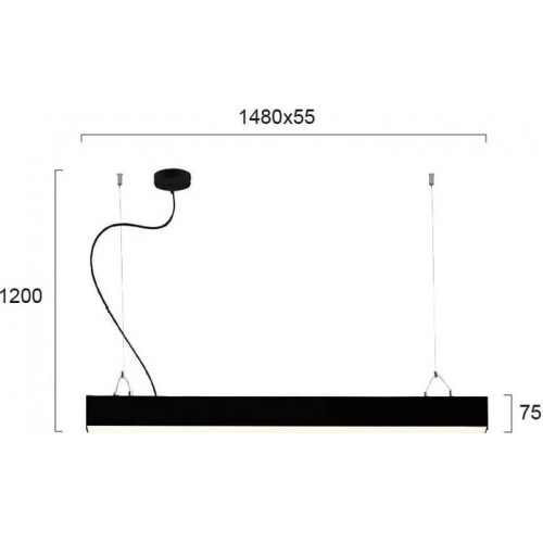 Світлодіодний лінійний світильник Viokef STATION 3911-0014-3-B-N