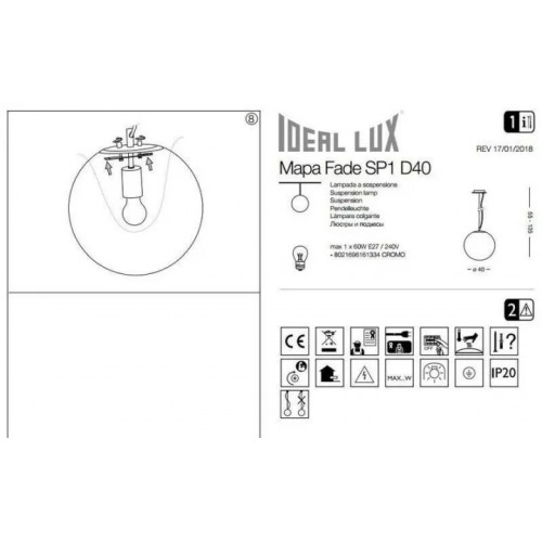 Люстра Ideal Lux MAPA FADE 161334
